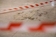 <p>A cordon surrounds the area, with burn marks seen on the floor, where a device exploded inside Central Station in Brussels on Wednesday, June 21, 2017. (Virginia Mayo/AP) </p>