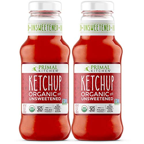 1) Primal Kitchen Organic and Unsweetened Ketchup