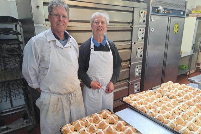 James and Jason Simmons, who retire as Barry the Baker closes. Picture: County Gazette