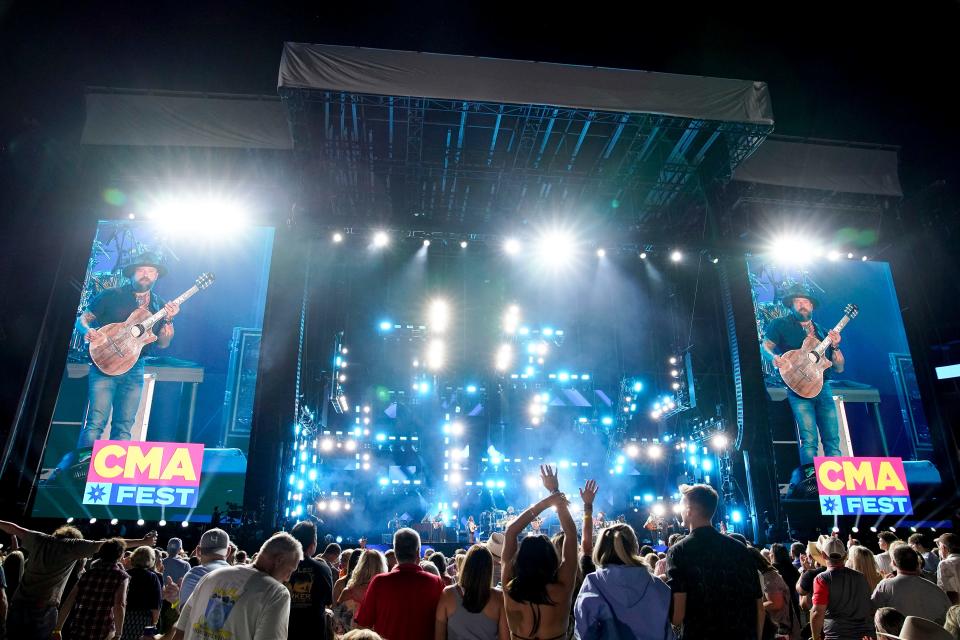 The Zac Brown Band performs during CMA Fest at Nissan Stadium Thursday, June 9, 2022 in Nashville, Tennessee.