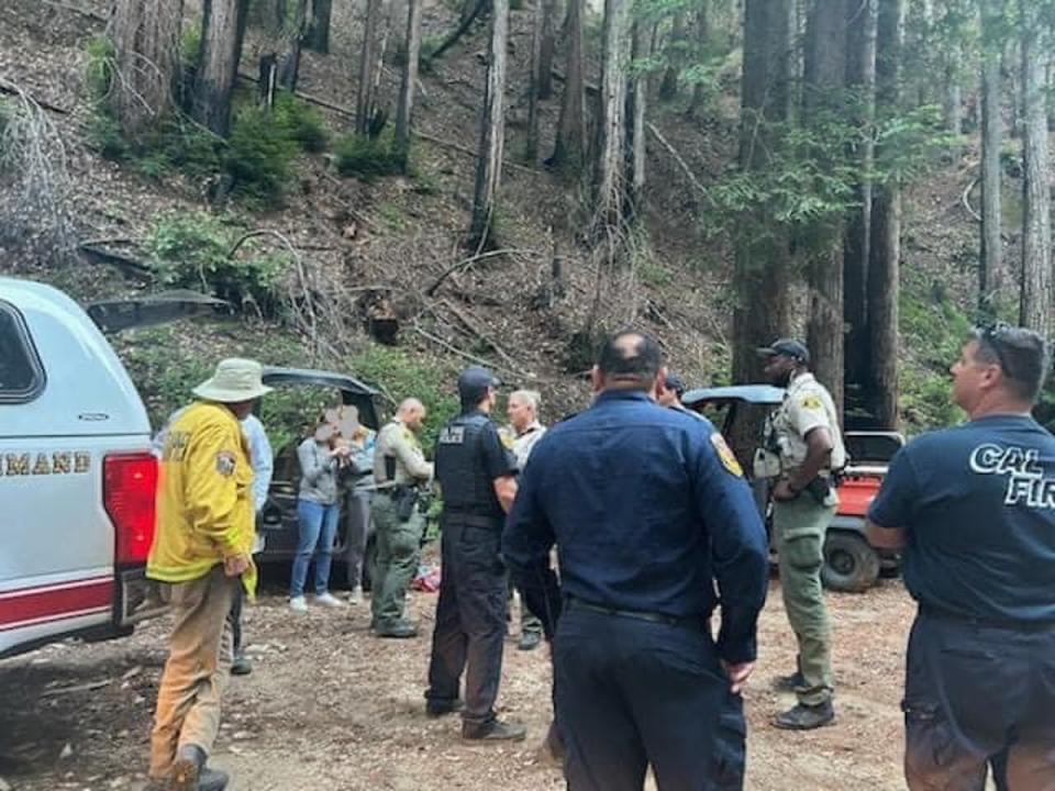 Rescue personnel from different agencies all assisted in the search for the missing hiker (Cal Fire CZU San Mateo-Santa Cruz Unit)