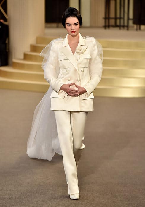 Karl Lagerfeld's beautiful creations for Chanel have always been incredibly popular among the style set, so it's no wonder many celebrity brides asked the esteemed designer to create their wedding dresses, too. Lily Allen, Poppy Delevingne and Keira Knightley are among the leading ladies who wore Chanel on their wedding day, while a bevy of supermodels including Kendall Jenner and Poppy's sister Cara Delevingne were transformed into beautiful brides in the Chanel Couture fashion shows. Scroll through the gallery to see some of the celebrities who wore Chanel wedding dresses…