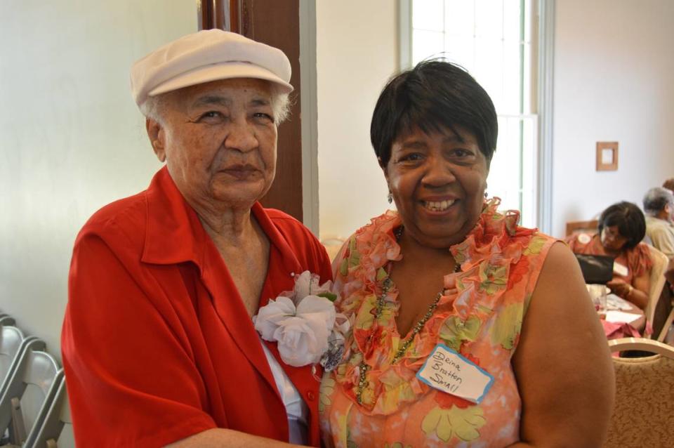 Bertha Maxwell-Roddey, left, a champion of African-American studies, in 2008 directed York County’s Historic Brattonsville’s program “By the Sweat of Our Brows.”