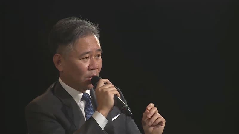 JM Eagle 董事長王文祥講述了公司曾面臨的14年官司。（圖／翻攝自Taipei 101 Church 台北101教會直播畫面）