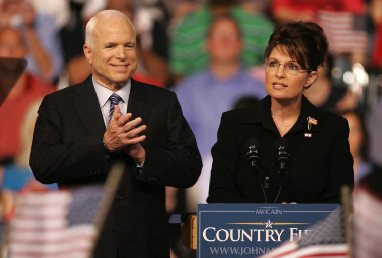 Sarah Palin previously unsuccessfully ran to be Vice President alongside John McCain in 2008 (Picture: Getty)