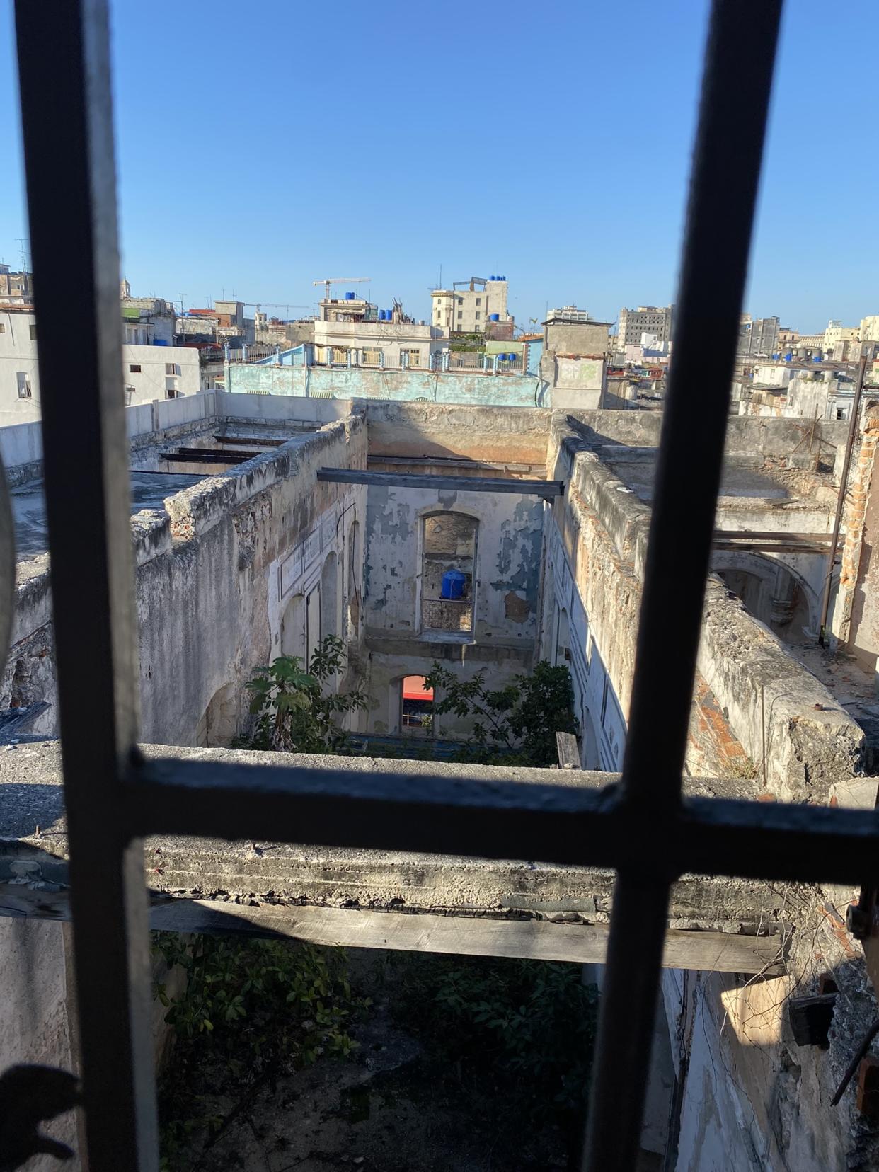 The view out the window of the Lizt studio in Havana. Photo: Rick Newman