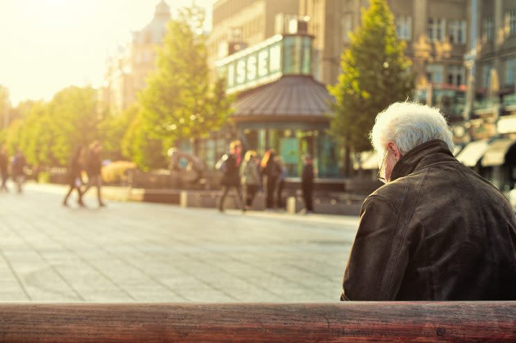 Old man on bench