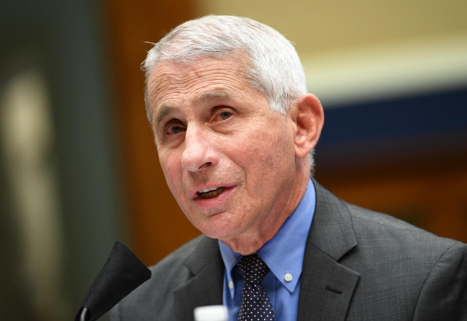 Director of the National Institute for Allergy and Infectious Diseases Dr. Anthony Fauci testifies before the US Senate Health, Education, Labor, and Pensions Committee hearing to examine COVID-19, "focusing on lessons learned to prepare for the next pandemic", on Capitol Hill in Washington, DC on June 23, 2020. (Kevin Dietsch/POOL/AFP via Getty Images)