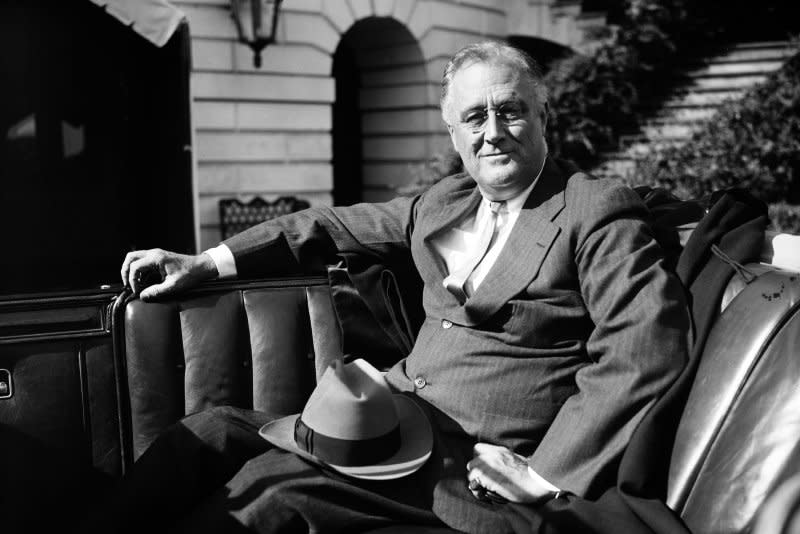 President Franklin Roosevelt waiting in his car outside the White House ca. 1936. On February 5, 1937, Roosevelt proposed expanding the Supreme Court to up to 15 justices. File Photo by Library of Congress