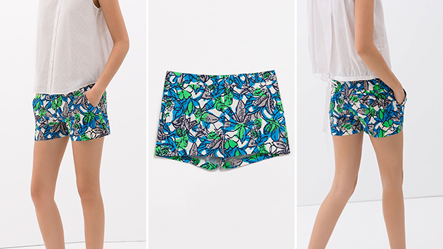 printed shorts from zara