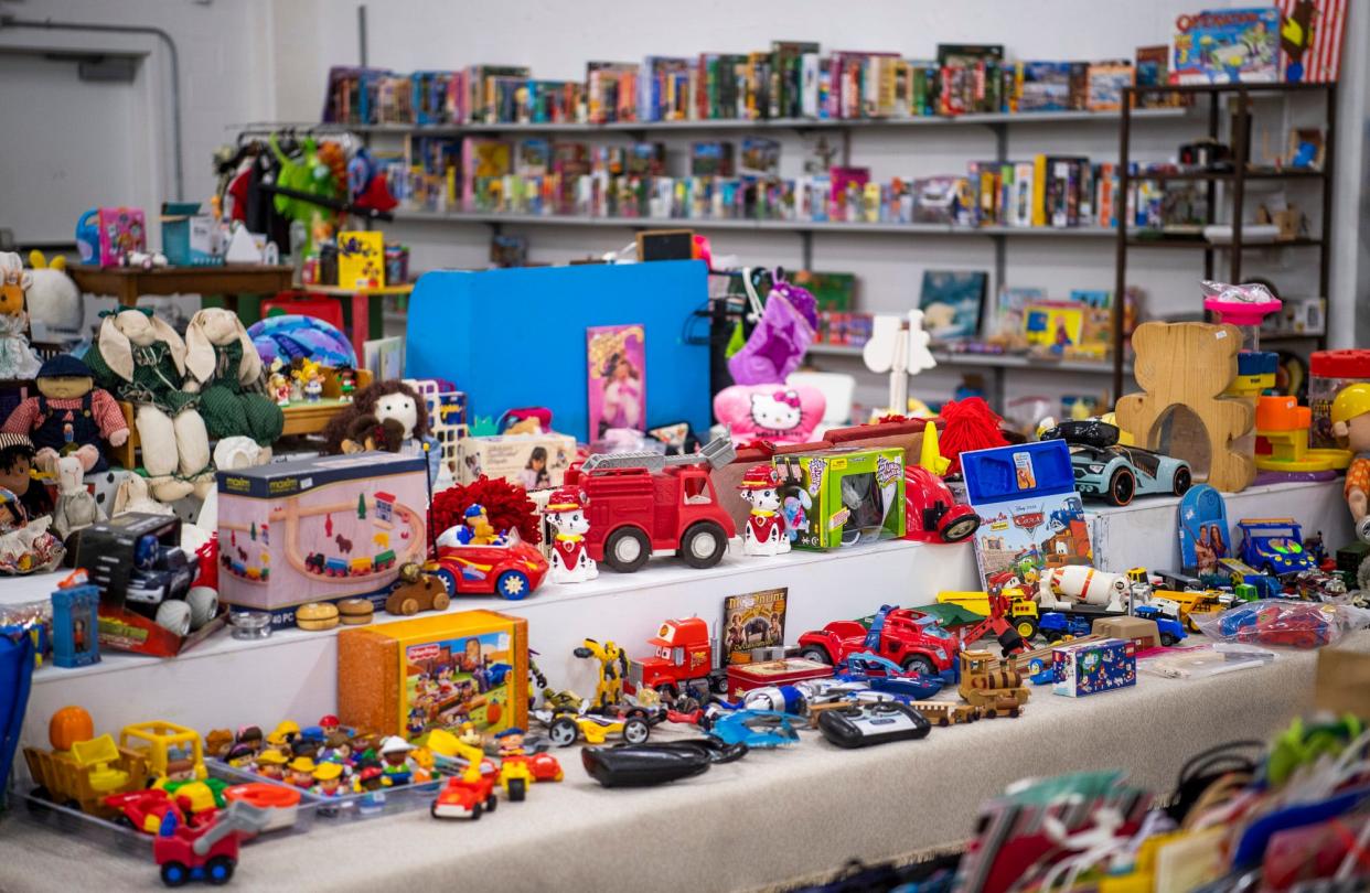 Toys for sale at the Monroe County History Center Garage Sale Extravaganza on Tuesday, June 6, 2023. This year's garage sale is Saturday, Nov. 4.