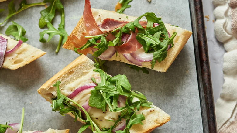 French bread pizza slices
