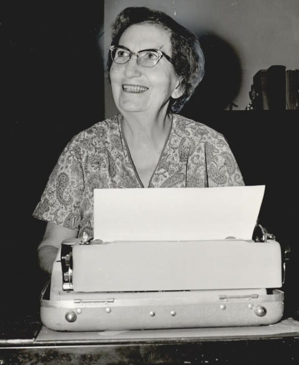 Angie Debo, 1962. Image courtesy Oklahoma Historical Society.