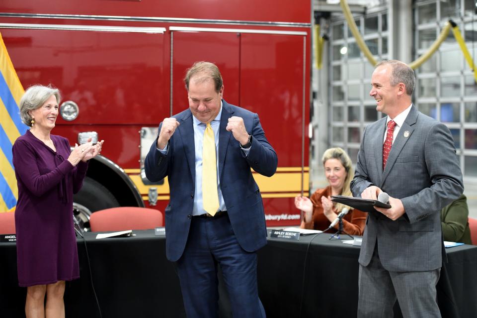 Mayor Randy Taylor after being sworn-in Monday, Nov. 20, 2023, at Fire Station 16 in Salisbury, Maryland.