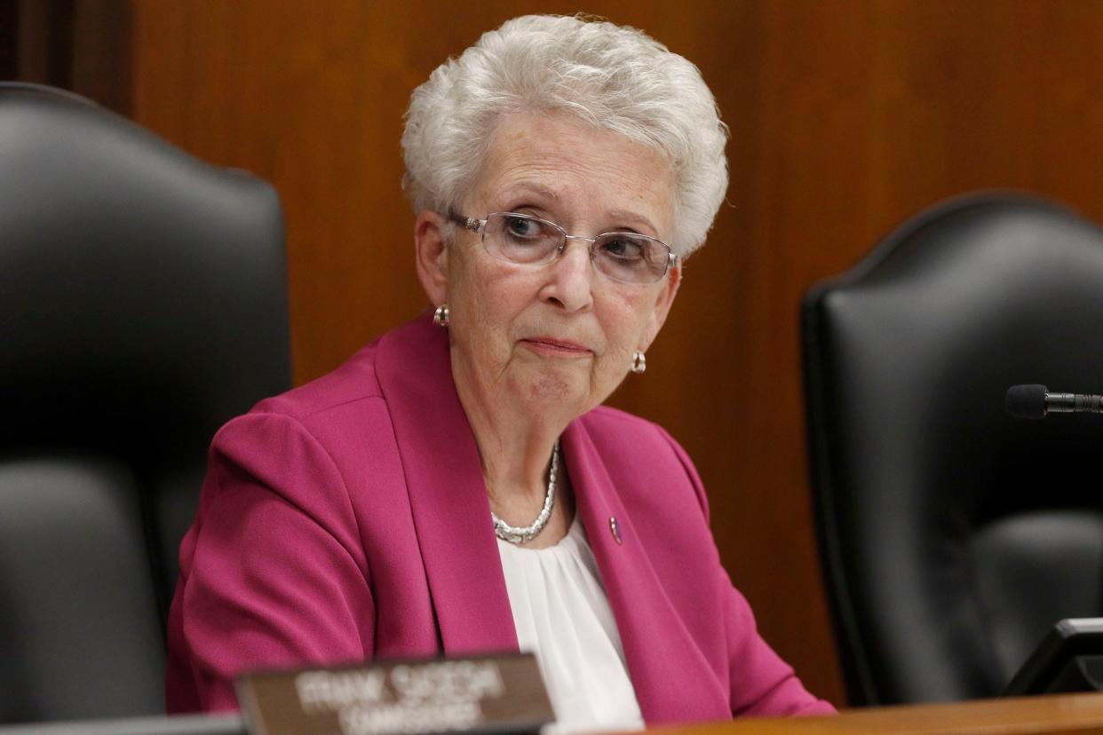 Ocean County Board of Commissioners Director Barbara Jo Crea is shown during their organizational meeting Wednesday, January 3, 2024, in Toms River.