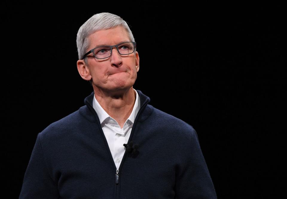 Tim Cook bei einer Apple-Veranstaltung in der Brooklyn Academy of Music in New York. (Bild: Robert Deutsch-USA TODAY/ddp/Sipa USA)