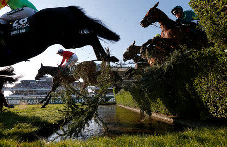 FILE PHOTO: Britain Horse Racing - Grand National Festival - Aintree Racecourse - 8/4/17 Noel Fehily on Blaklion (C) in action during the 5:15 Randox Health Grand National Action Images via Reuters / Jason Cairnduff Livepic/File Photo