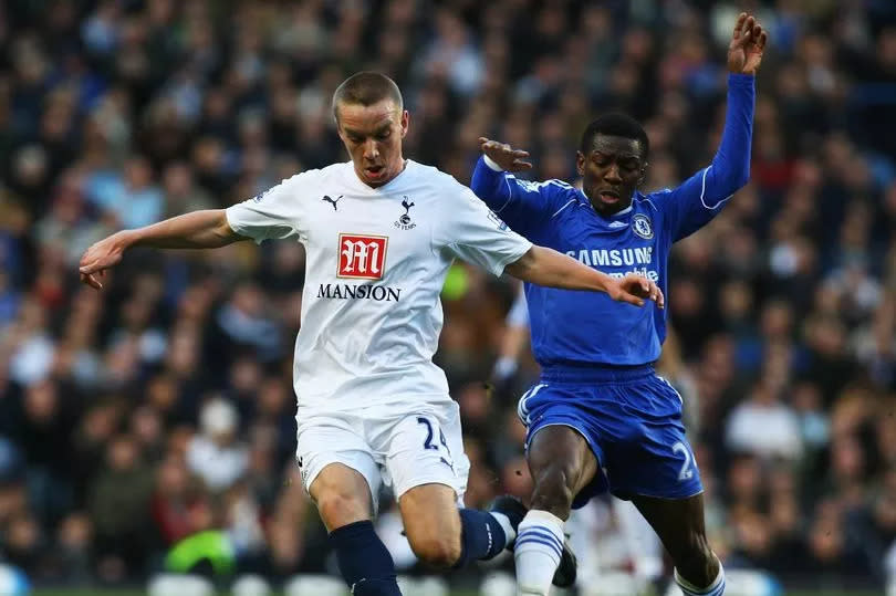 Jamie O'Hara in action for Spurs