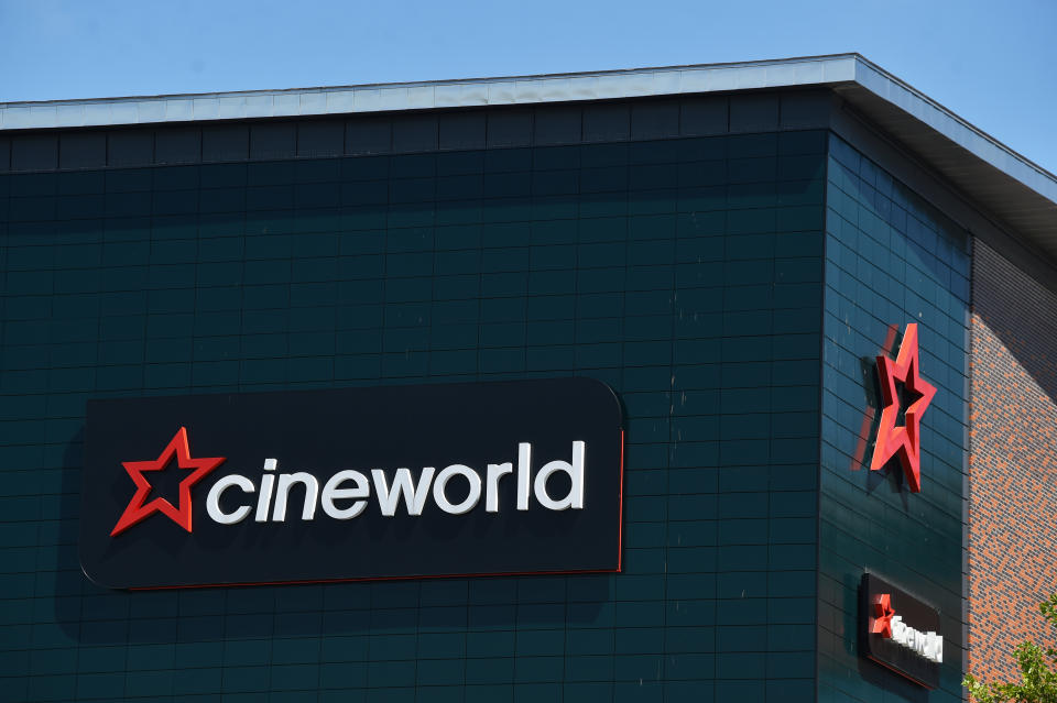 STOKE-ON-TRENT, ENGLAND - JUNE 23: A general view of  Cineworld  in Hanley on June 23, 2020 in Stoke-on-Trent, England. (Photo by Nathan Stirk/Getty Images)