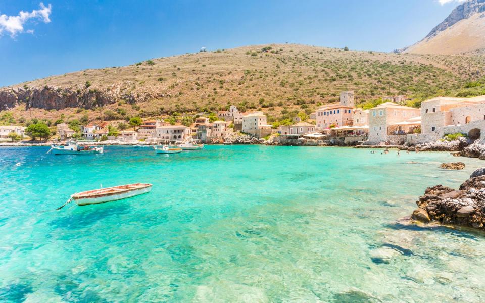 One of the many sublime coastal spots in Greece's Peloponnese - Getty