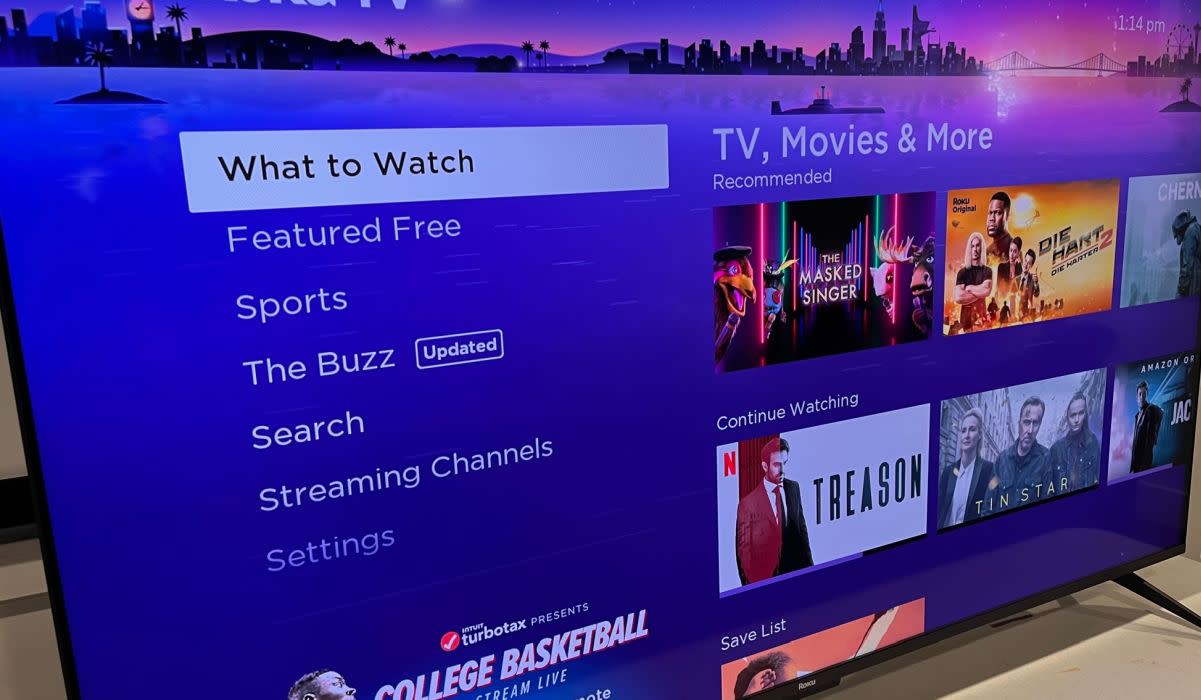 A cool new addition to Roku's Watch to Watch menu: Continue Watching, which lets you quickly pick up where you left off in a movie or TV show. (Photo: Rick Broida/Yahoo)