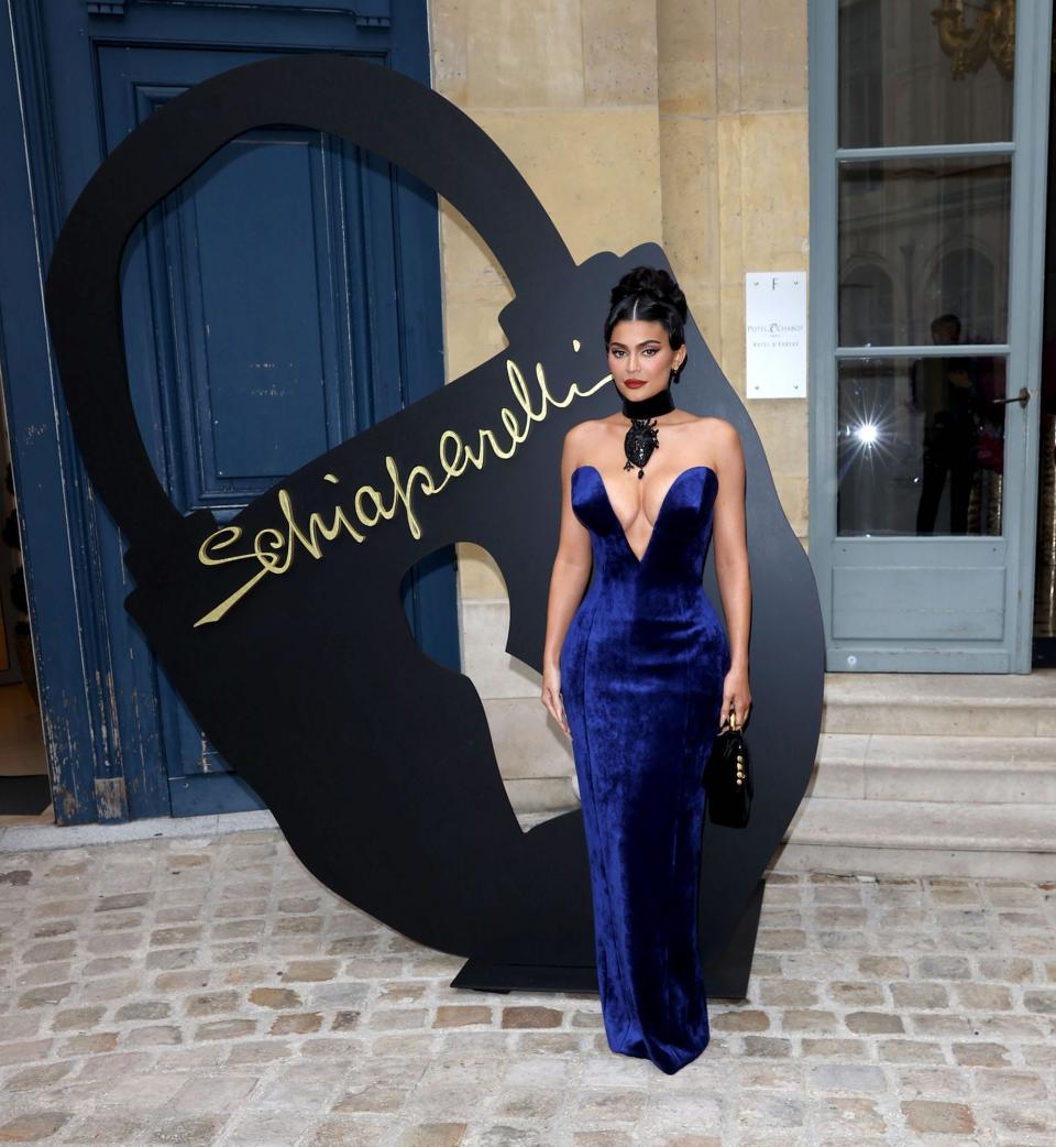 Kylie Jenner at a Schiaparelli show in Paris, France, on September 29, 2022.