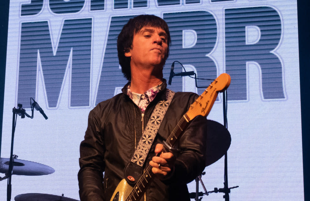 Johnny Marr has recorded a song with Andy Rourke's band credit:Bang Showbiz