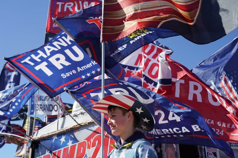 Donald Trump holds a rally in Conroe, Texas