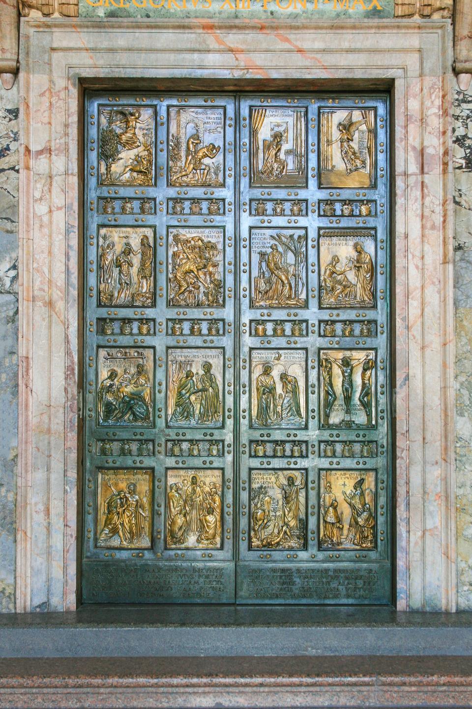<h1 class="title">The Holy Door of St. Peter's Basilica, Vatican City, Rome, Italy.</h1><cite class="credit">Photo by Oleg Albinsky. Image courtesy of Getty.</cite>