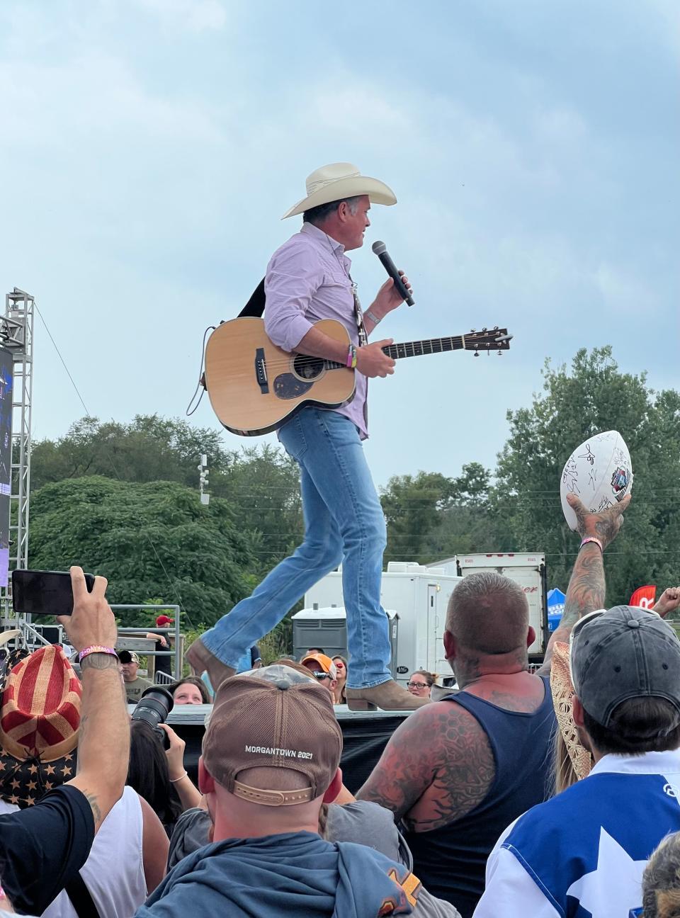 Tracy Byrd performs Friday during Neon Nights, a country music festival at Clay's Resort Jellystone Park amphitheater. Concerts continue Saturday with John Michael Montgomery, Tim McGraw and other artists.