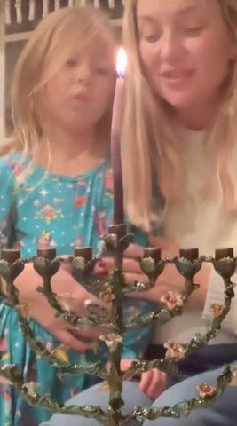 <p>Kate Hudson/Instagram</p> Kate Hudson Hanukkah