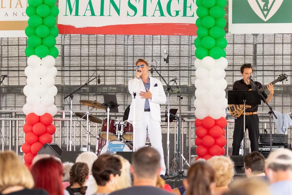 Pasquale Esposito draws a big crowd as he performs at Festa Italiana at Lodi Grape Festival on June  12th. Dianne Rose/For The Record