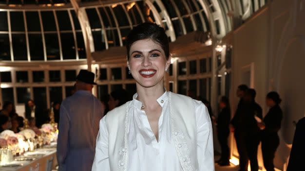 alexandra daddario at dior and jean michel othoniel present jadore as seen by jean michel othoniel at brooklyn botanic gardens