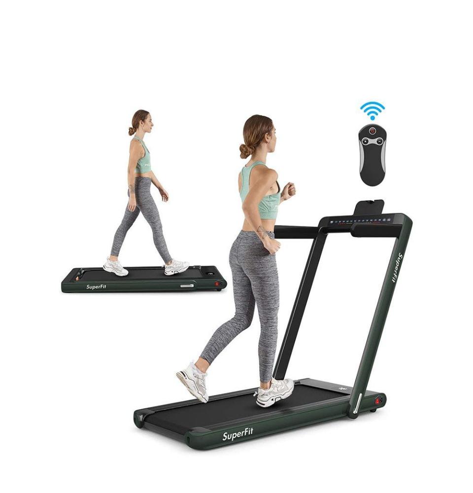 3) Goplus 2 in 1 Folding Treadmill