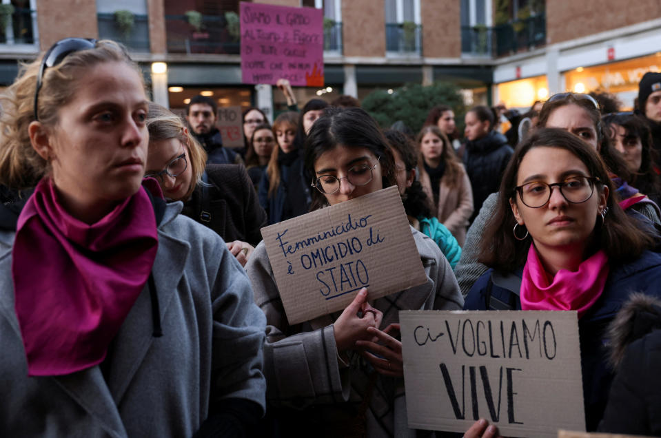 Proteste gegen Femizide in Italien.