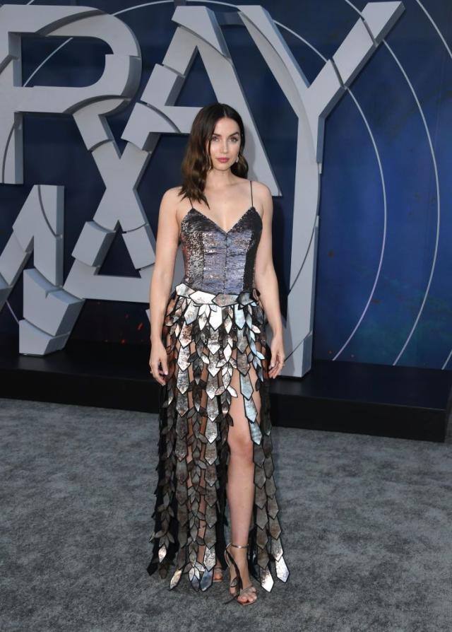 Ana de Armas Wears Metallic Gown at 'The Gray Man' Premiere: Photos