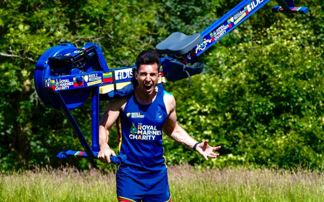 Paul Disney tried to carry a 26KG, 2.5M long unbalanced Concept 2 rowing machine up Western Europe’s highest mountain -  Nick Tryon