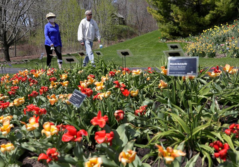 Visitors Enjoy The Display Of Spring Blooms At Green Bay Botanical Garden In May In This File Photo.