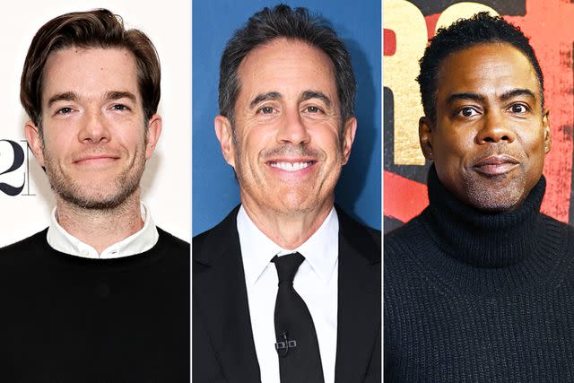 <p>Cindy Ord/Getty; Todd Owyoung/NBC/Getty; Steven Ferdman/Getty</p> (L-R) John Mulaney, Jerry Seinfeld and Chris Rock.