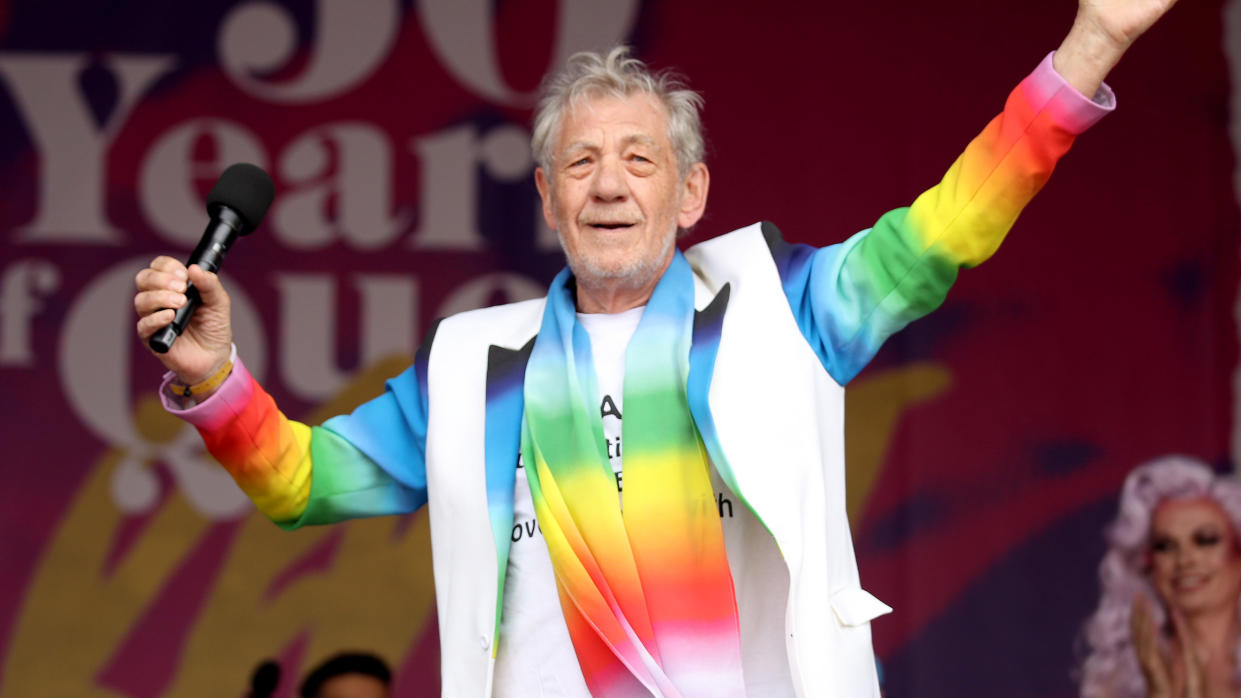 Sir Ian McKellen regularly makes appearances at Pride celebrations across the UK. (WireImage)