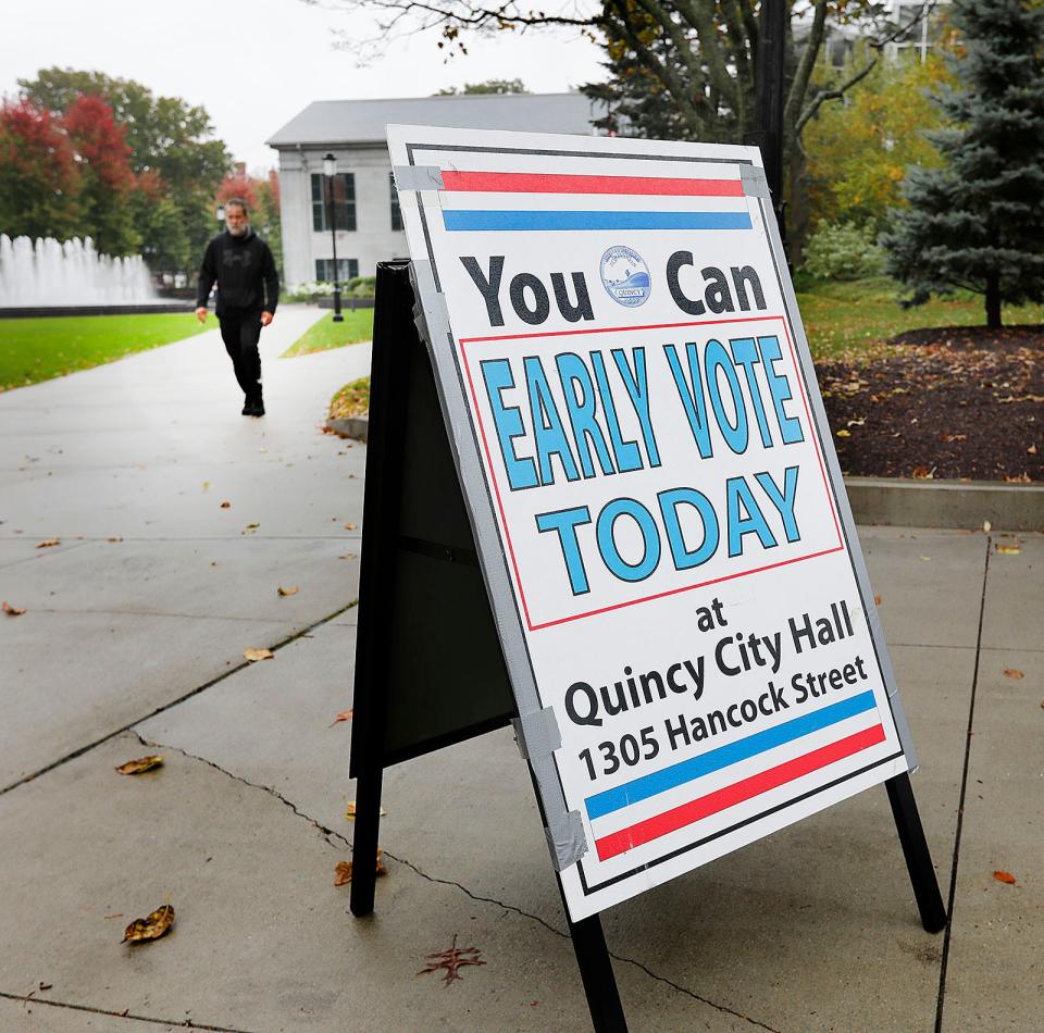 Early voting began at Quincy City Hall on Monday, Oct. 25, 2021.