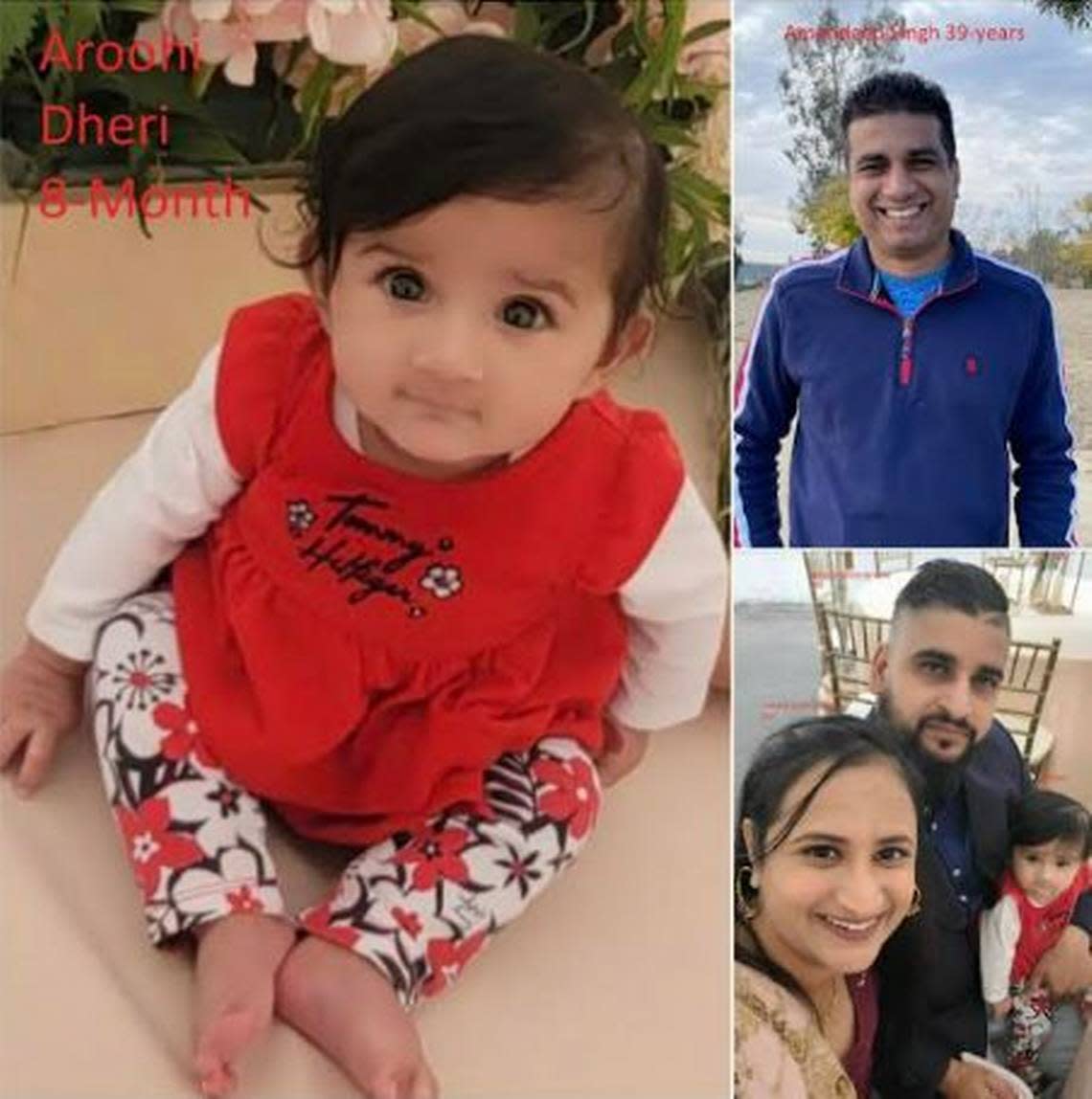 Merced County residents reacted with anger, fear and heartbreak Thursday after the discovery of four kidnapped family members found dead on a rural farm. The bodies of 8-month-old Aroohi Dheri, her parents Jasleen Kaur, 27, and Jasdeep Singh, 36, and her uncle Amandeep Singh, 39, were found on the farmland near Dos Palos on Merced County’s west side.