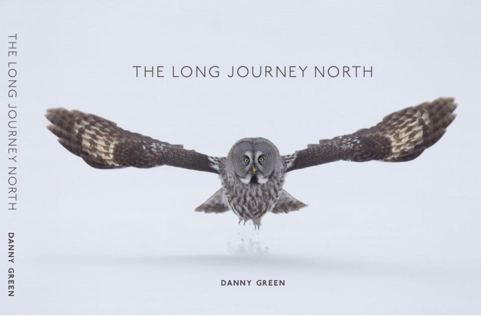 'The Long Journey North' book cover features a spectacular image of a flying owl (Danny Green/Rex Features)