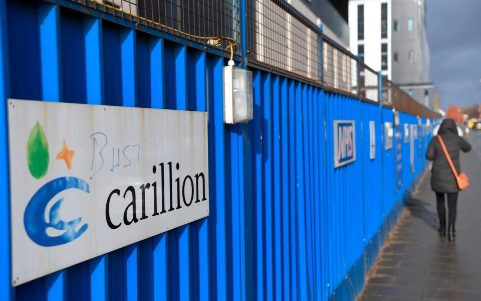 carillion sign - AFP