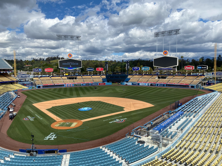 Dodger Stadium ahead of opening day on March 30, 2023.