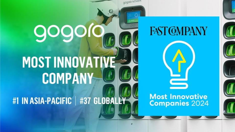 Gogoro 獲選《Fast Company》全球前 50 大最具創新力公司，為亞太區排名第一。圖／業者提供