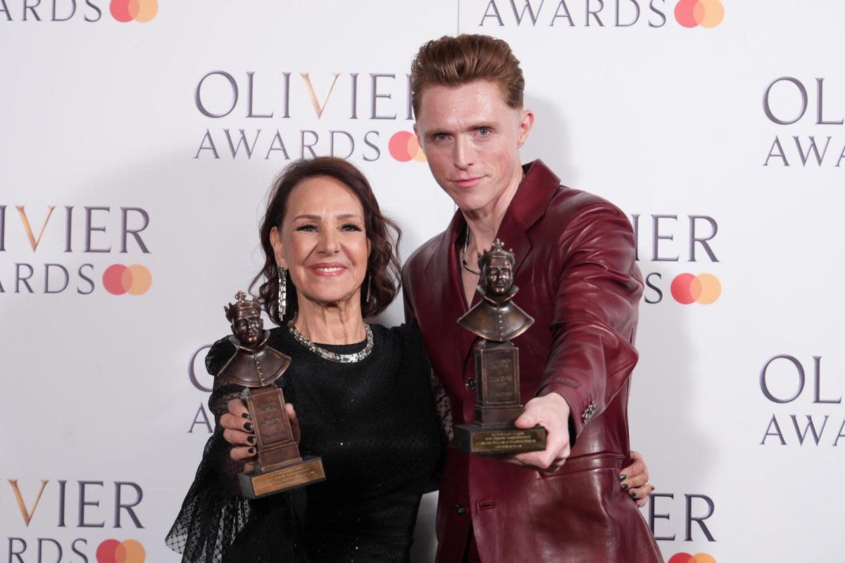 Arlene Philips and James Cousins, who shared the Best Theatre Choreographer award at the Oliver Awards <i>(Image: Ian West/PA Wire)</i>