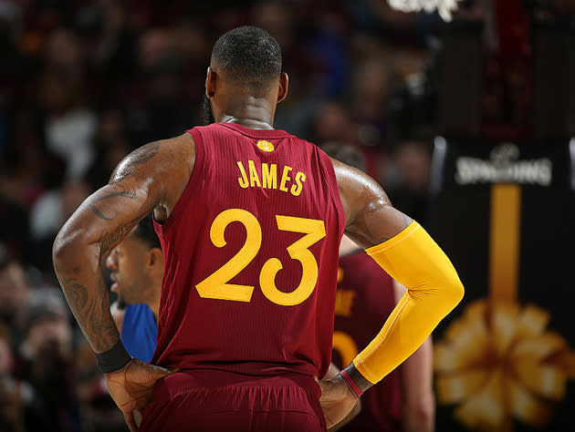 LeBron James has the referees' back. (Getty Images)