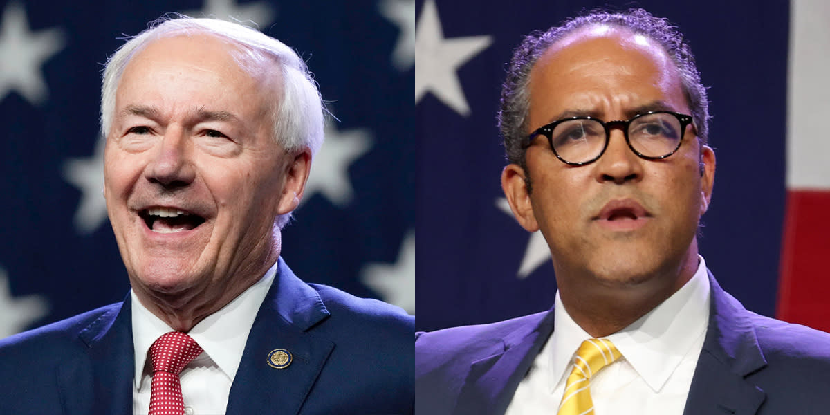 Former Arkansas Gov. Asa Hutchinson, former Texas Congressman Will Hurd. (AP/Getty Images)