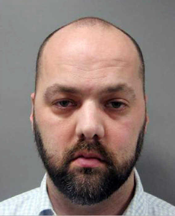 This image provided by Montgomery County Police Department, shows Brian Patrick O'Callaghan. He was charged in the fatal beating of his 3-year-old son who was adopted months earlier from Korea, police said Tuesday, Feb. 18, 2014. Police identified the child as Hyunsu O'Callaghan. (AP Photo/Montgomery County Police)